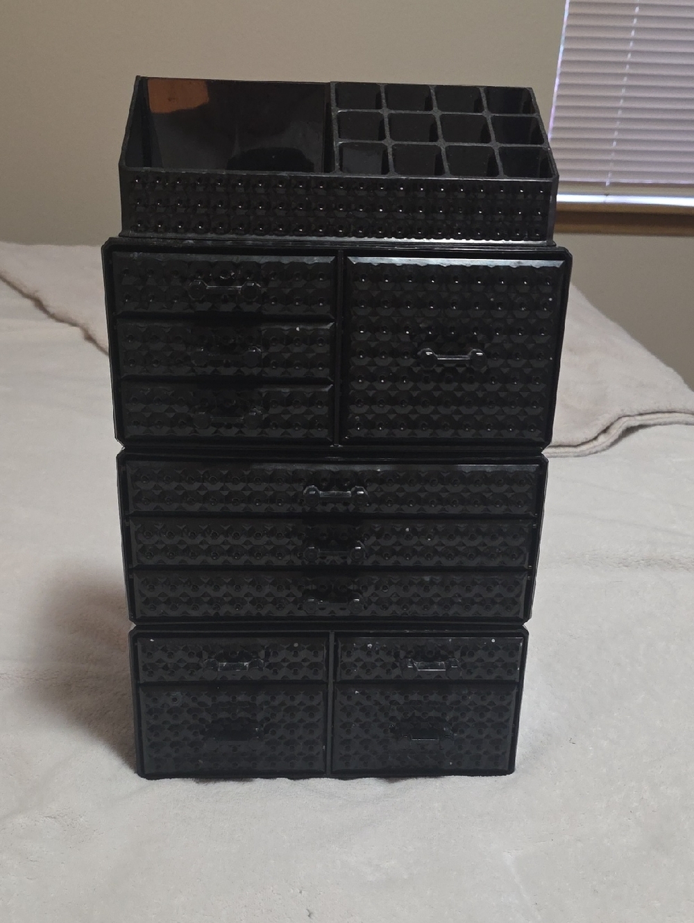 💫Black Modular Makeup and Jewelry Organizer - Stackable Drawer Storage